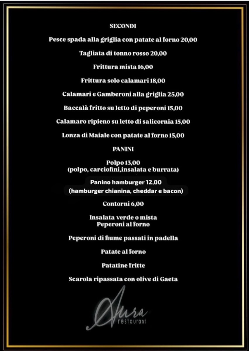 Aura Restaurant Photo Menu 2