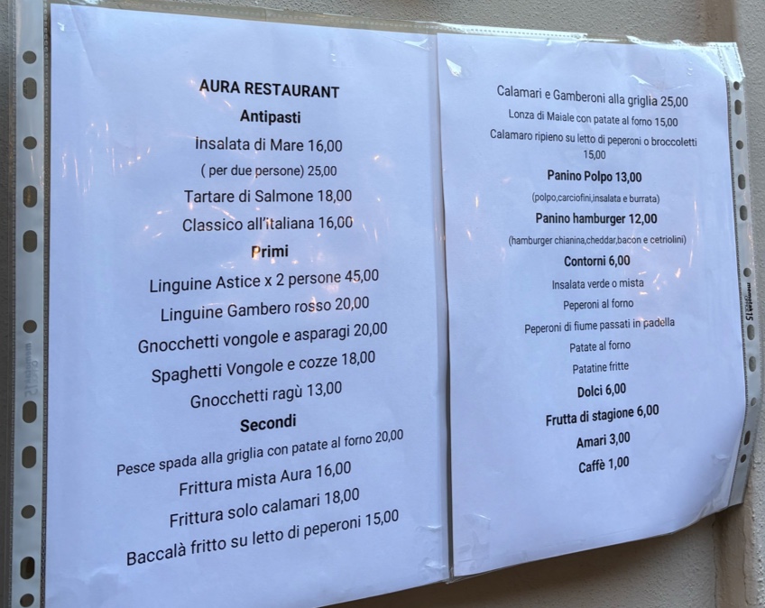 Aura Restaurant Photo Menu 3