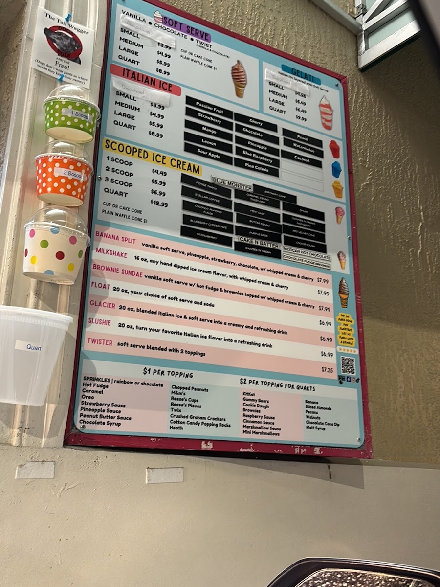 Sal's Italian Ice Photo Menu 1