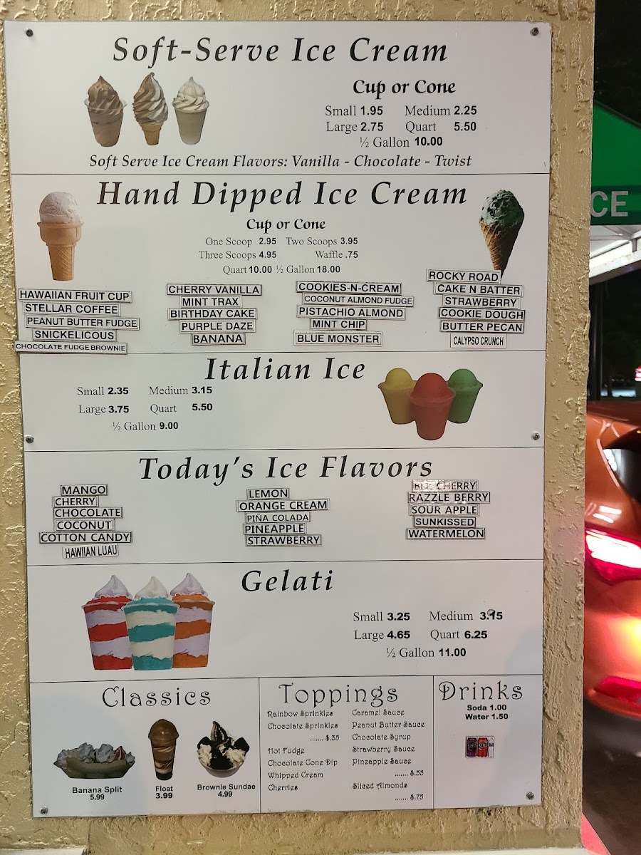 Sal's Italian Ice Photo Menu 3