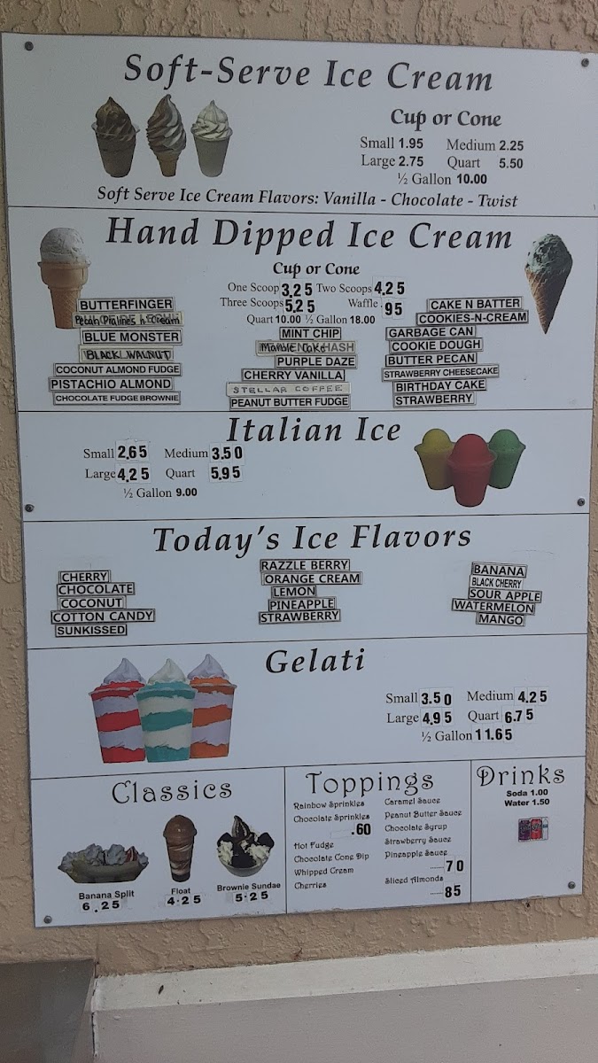 Sal's Italian Ice Photo Menu 5