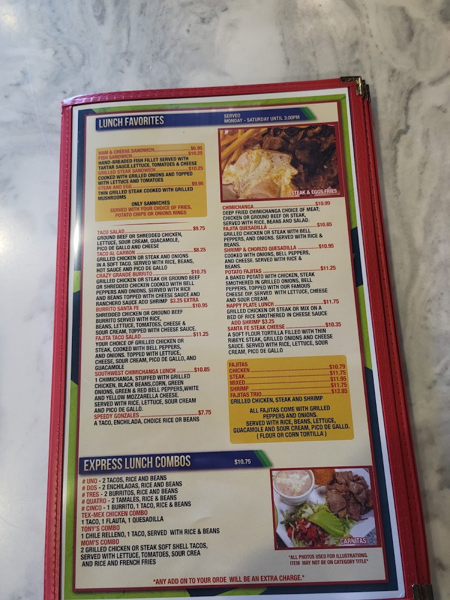 Santa Fe Grill & Cantina Ridgeland Photo Menu 7