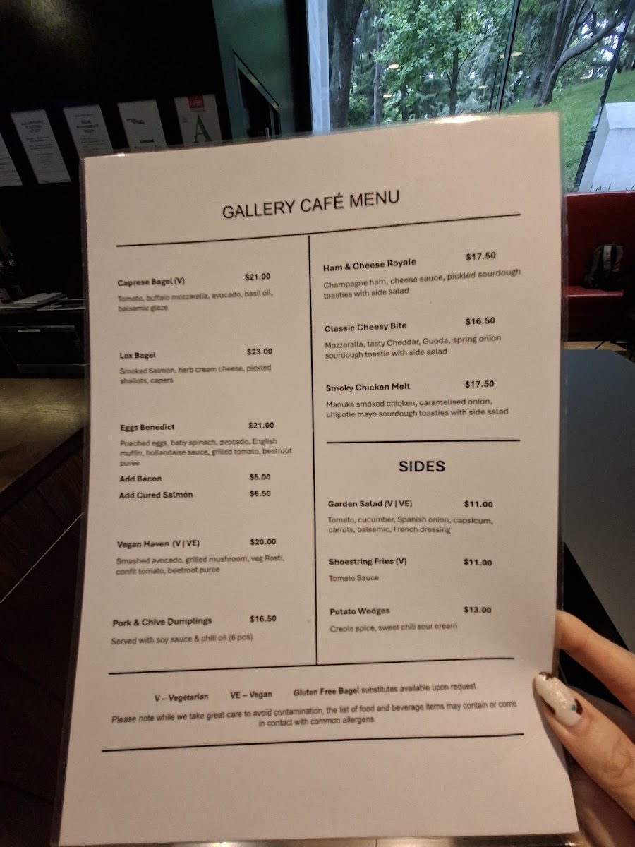 Gallery Café Photo Menu 1