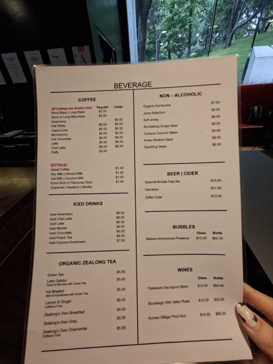 Gallery Café Photo Menu 2