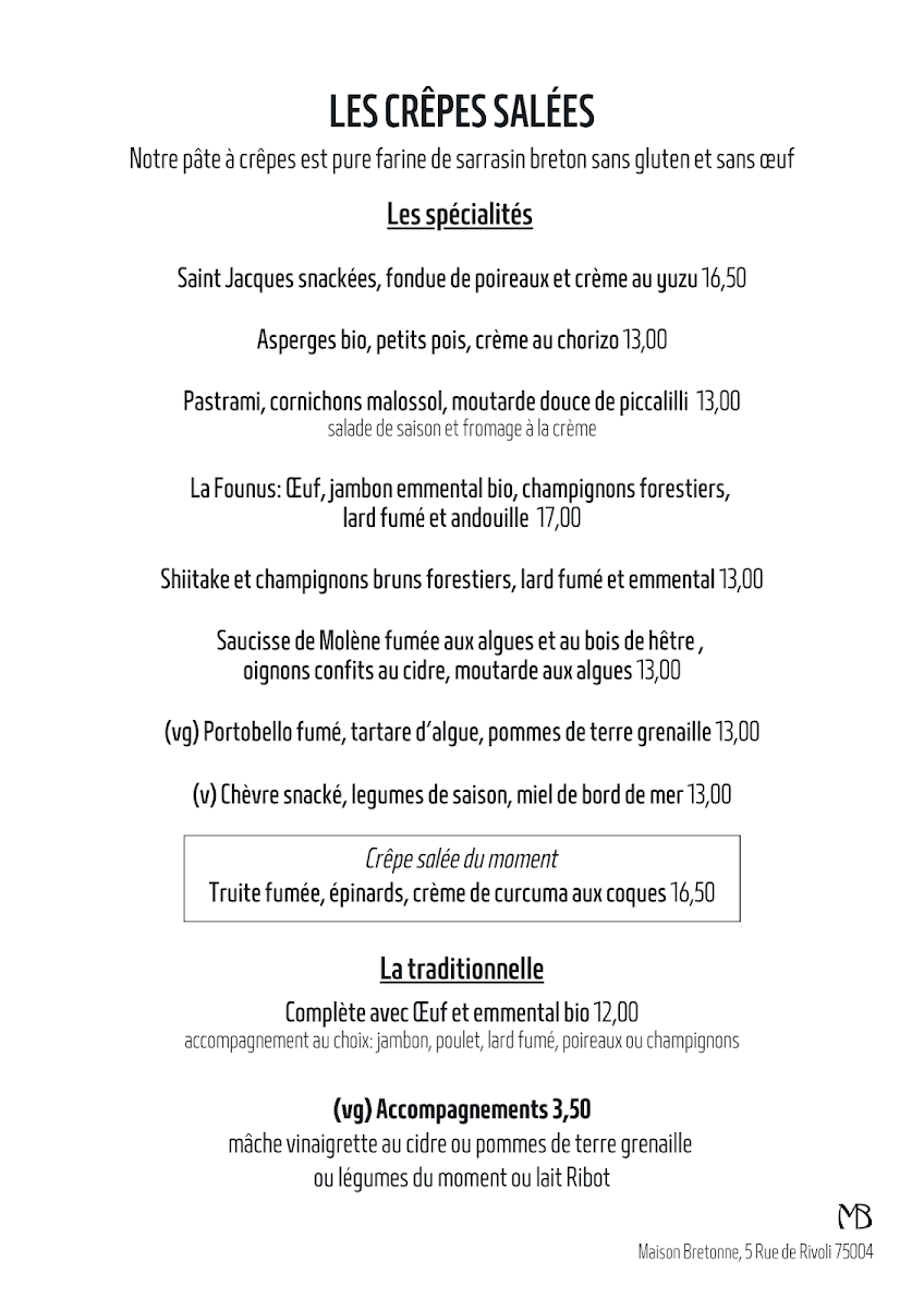 Maison Bretonne Photo Menu 9