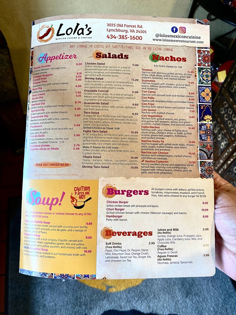Lola's Mexican Cuisine & Cantina Photo Menu 1