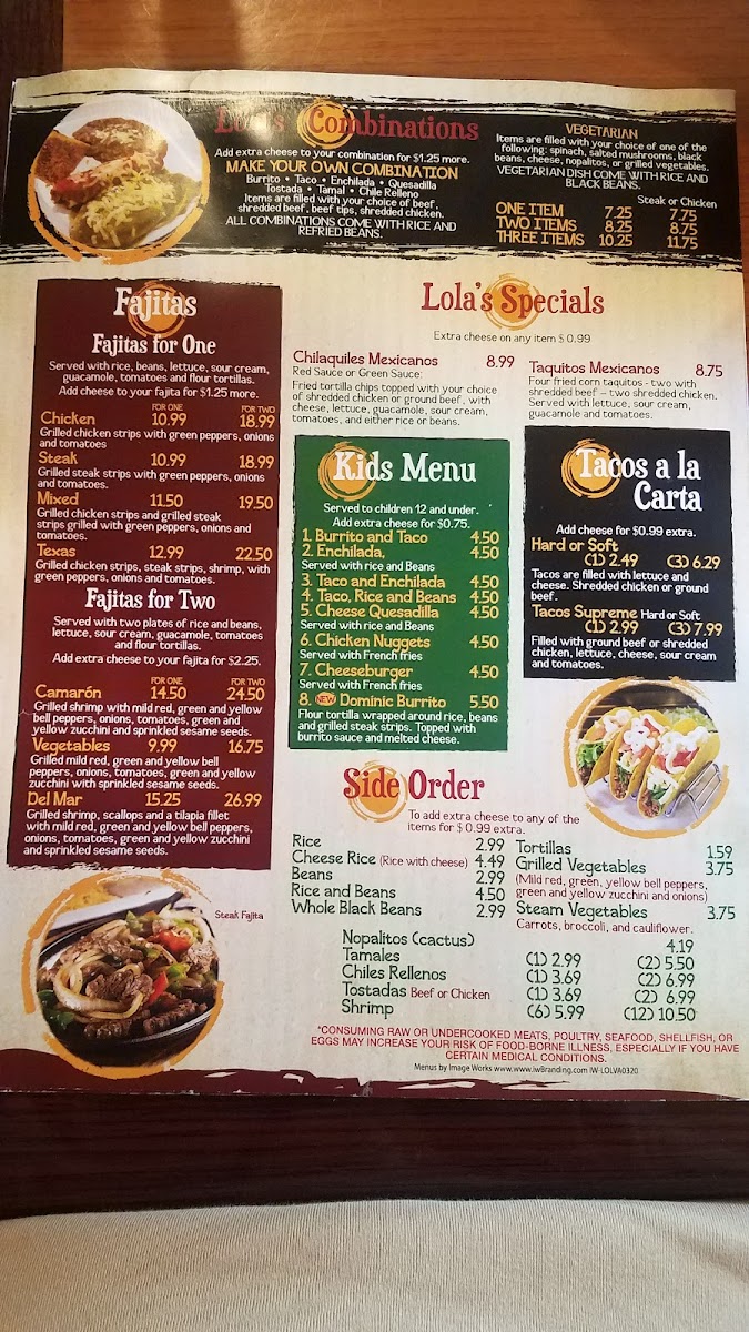 Lola's Mexican Cuisine & Cantina Photo Menu 3