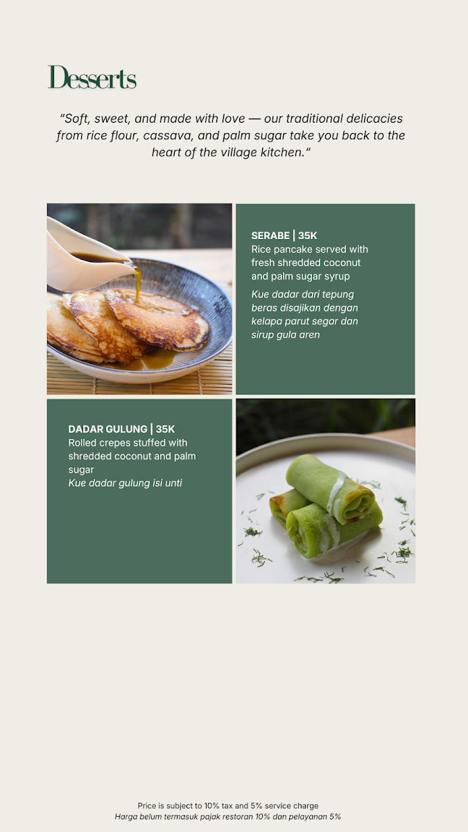 The Kitchen Garden Bajo Photo Menu 1