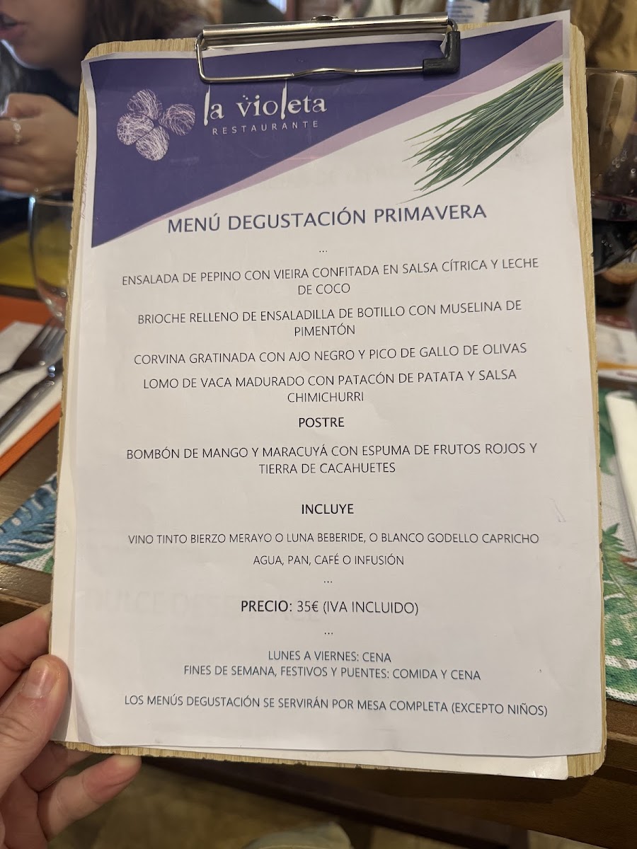 Restaurante La Violeta Photo Menu 1