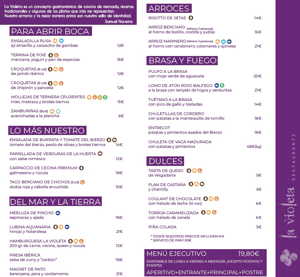 Restaurante La Violeta Photo Menu 6