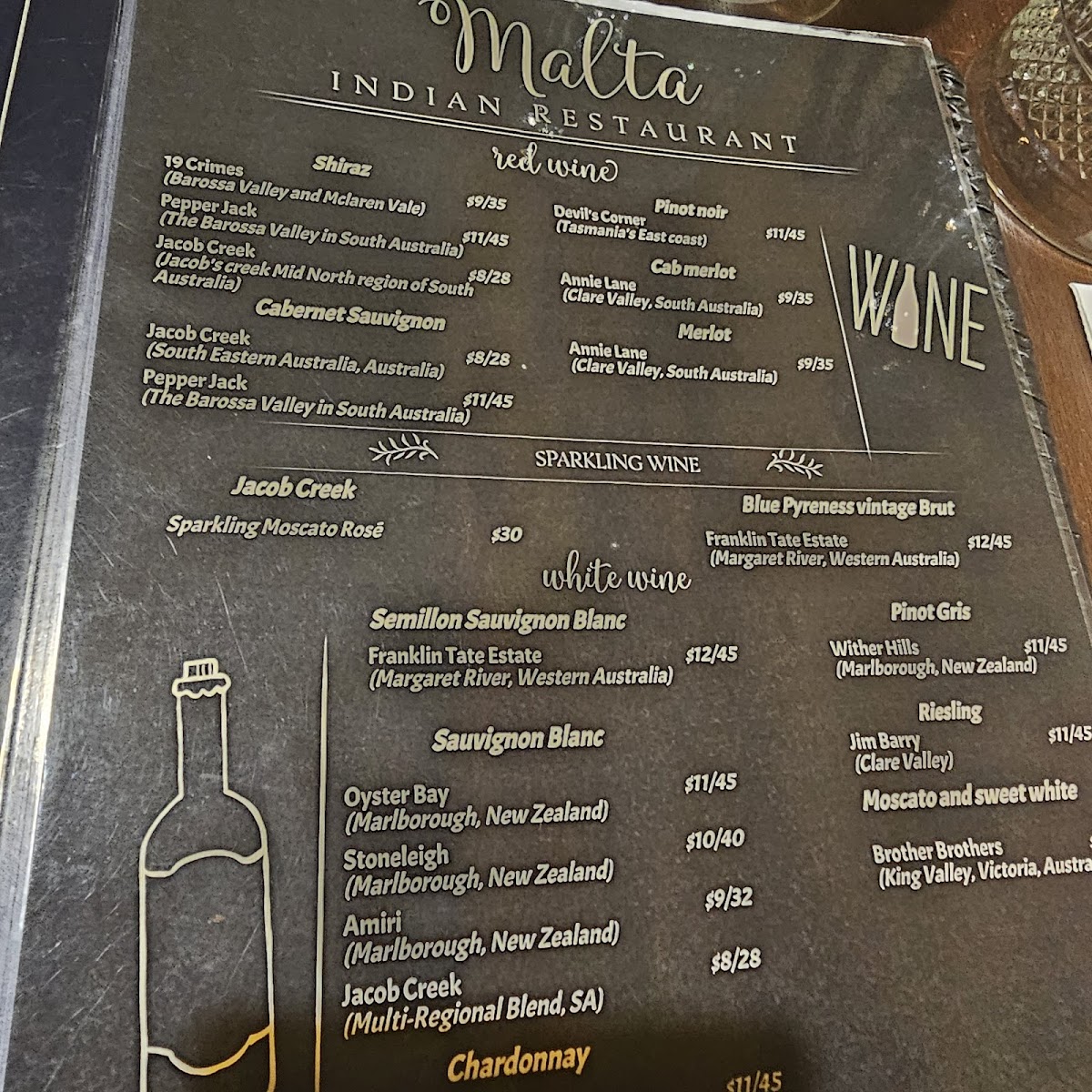 Malta Indian Restaurant Torquay Victoria Photo Menu 2
