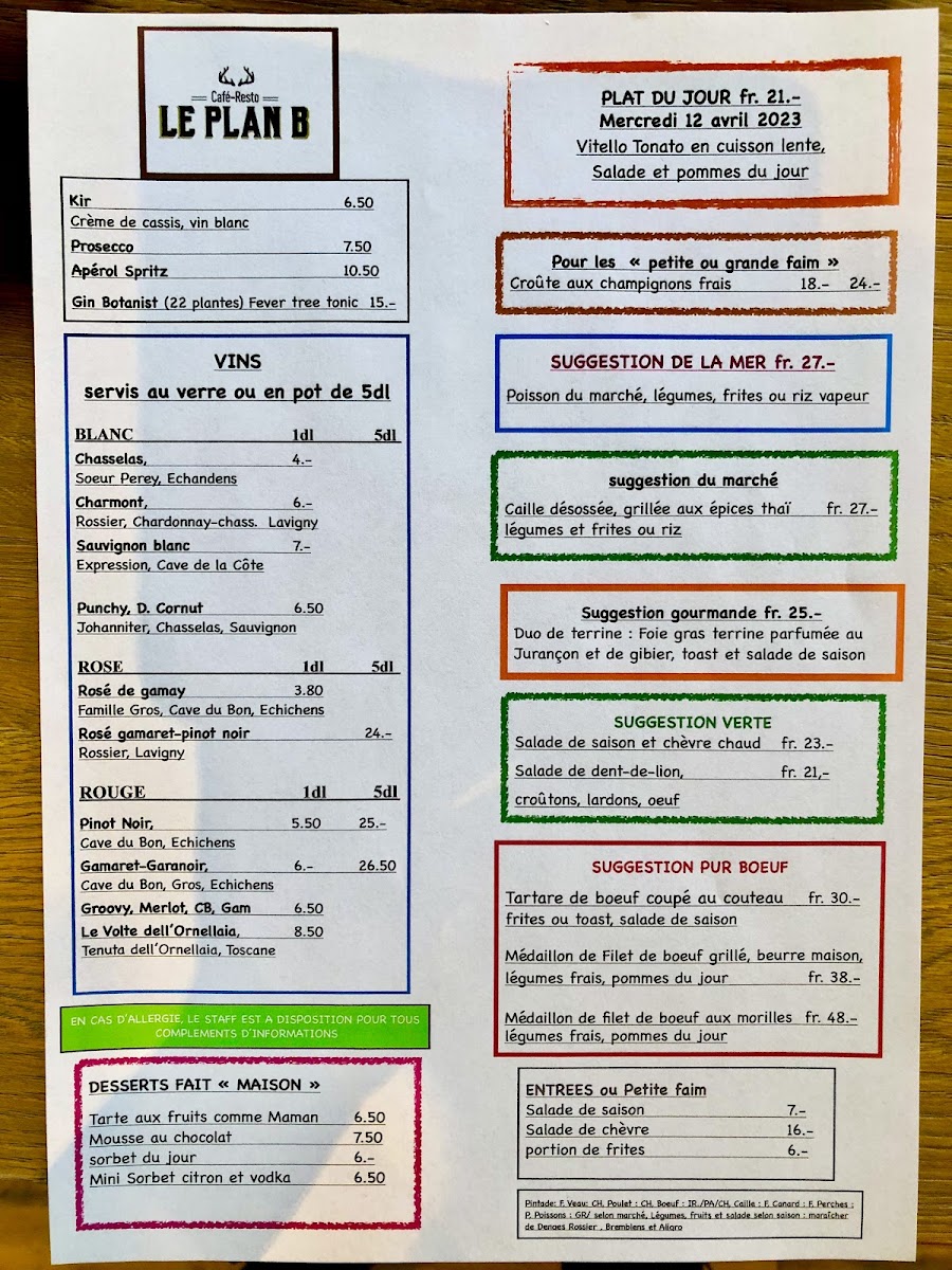 Café-Resto Le Plan B Photo Menu 10