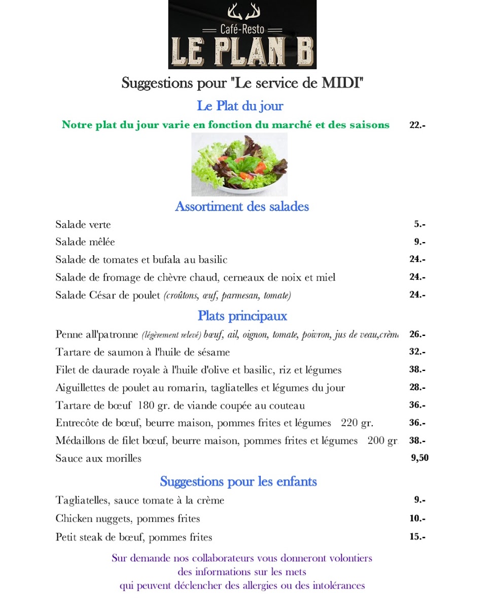 Café-Resto Le Plan B Photo Menu 4