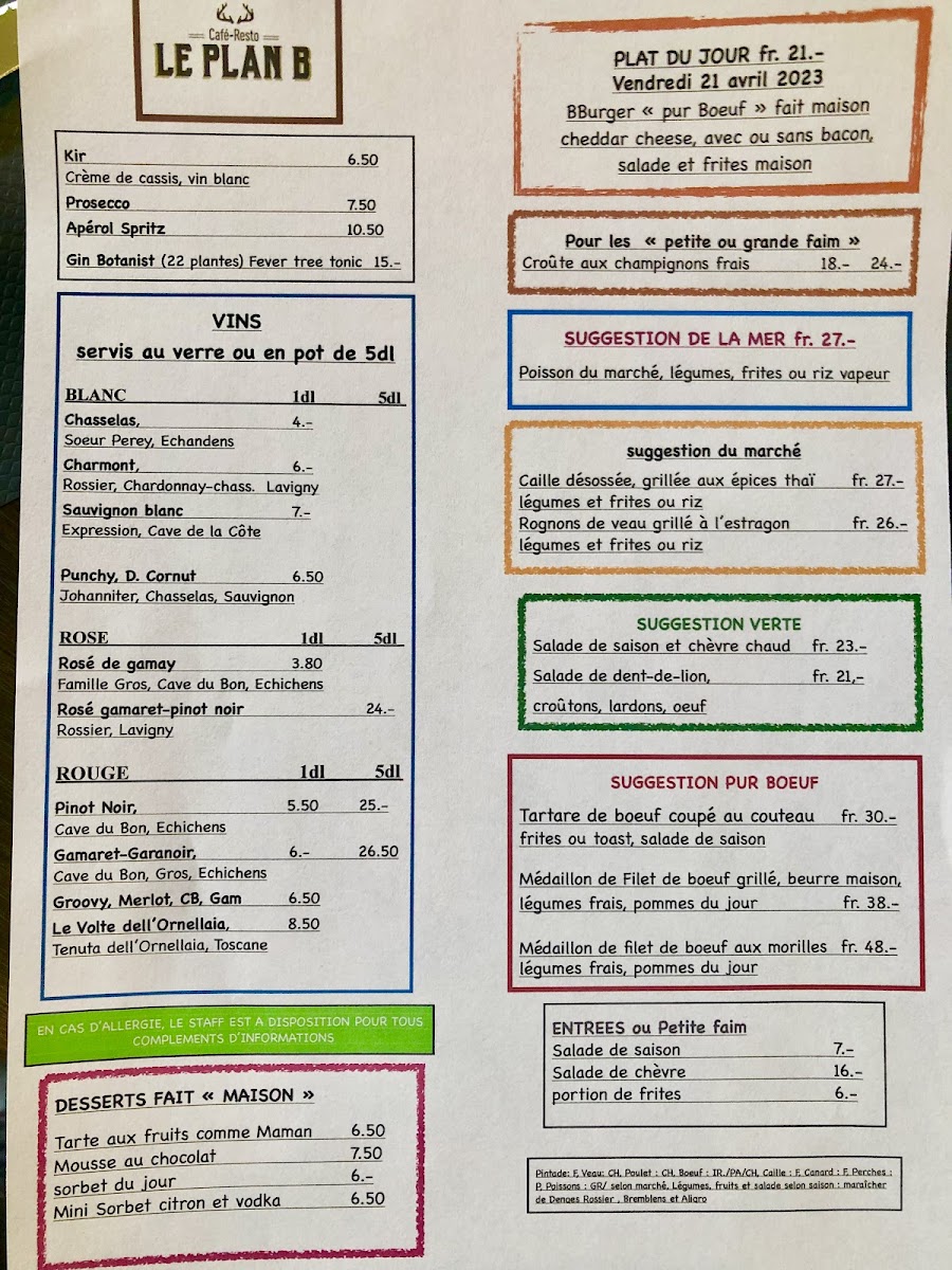 Café-Resto Le Plan B Photo Menu 8