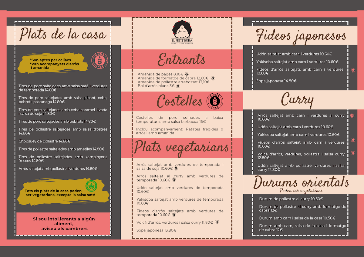 El Petit Buda Photo Menu 2