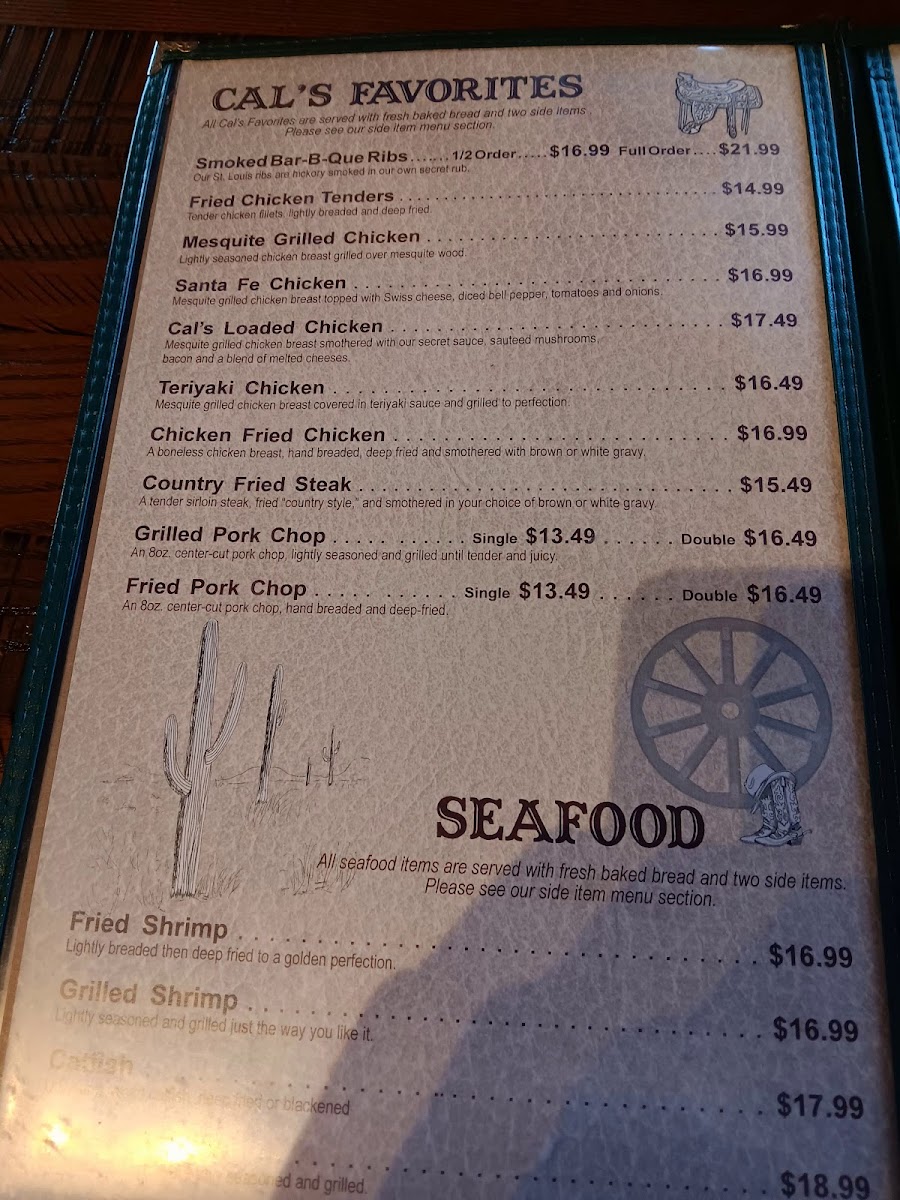 Callahan's Steak House Photo Menu 2