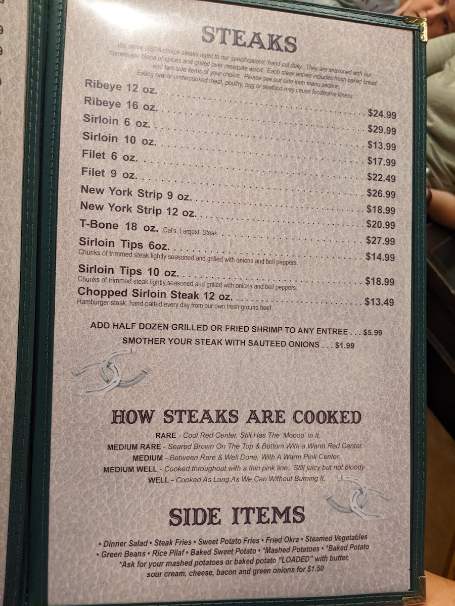 Callahan's Steak House Photo Menu 4
