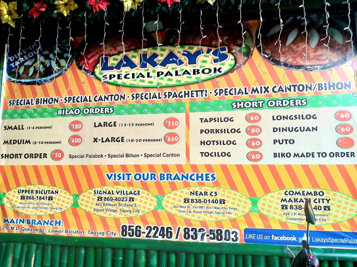 Lakay's Special Palabok Photo Menu 2