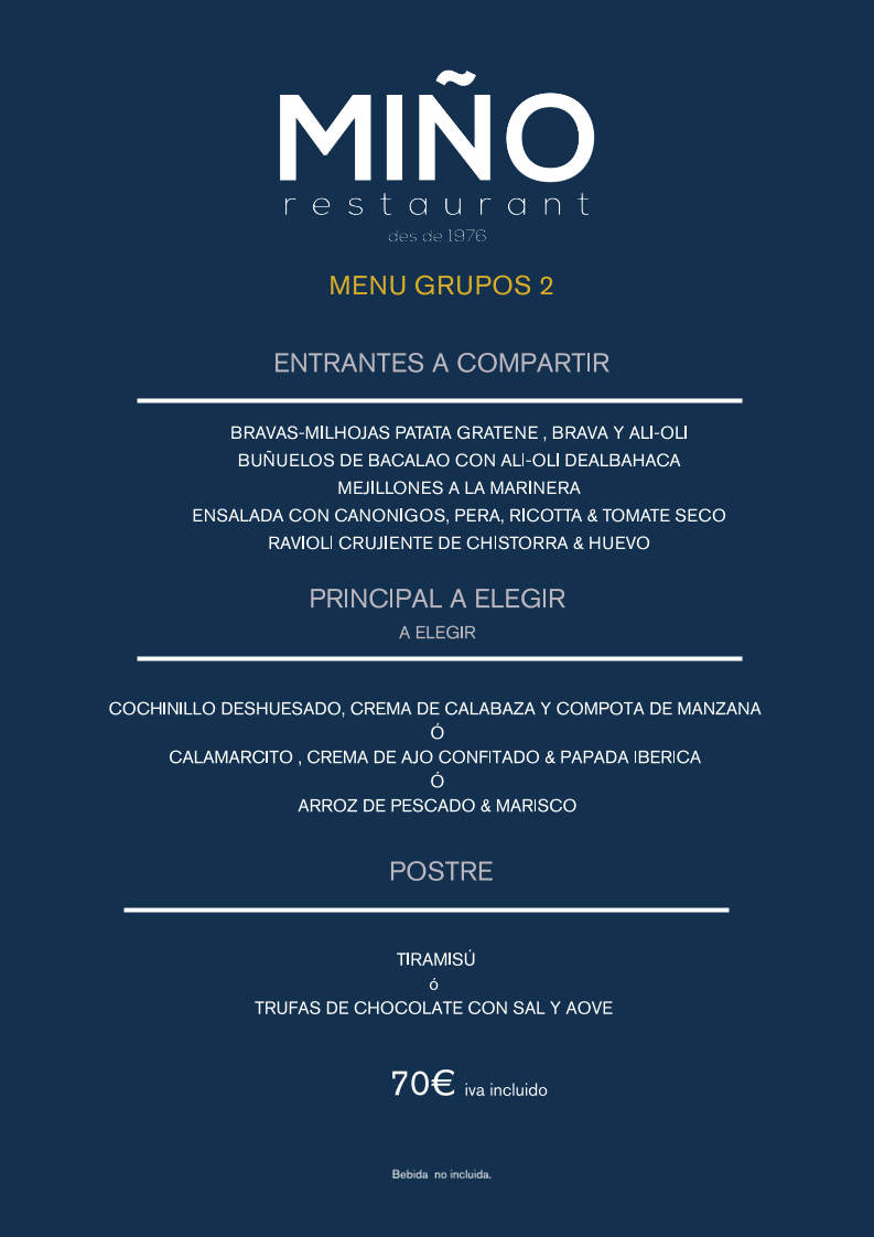 Restaurant Miño Photo Menu 1