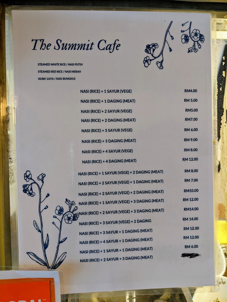 The Summit Cafe Photo Menu 2