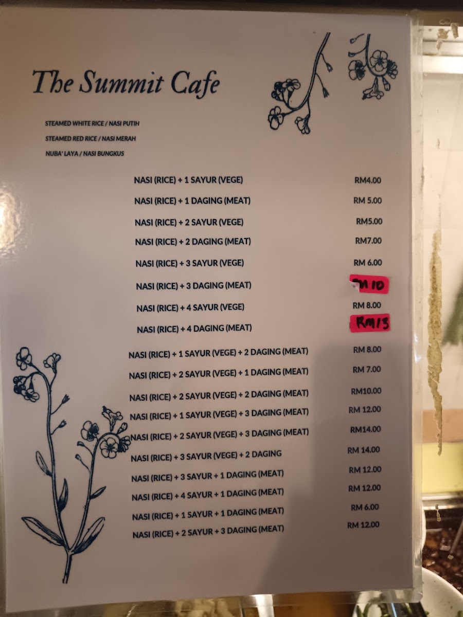 The Summit Cafe Photo Menu 4