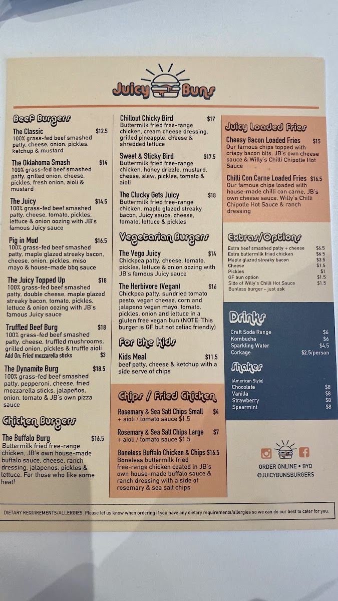 Juicy Buns Burgers Photo Menu 5