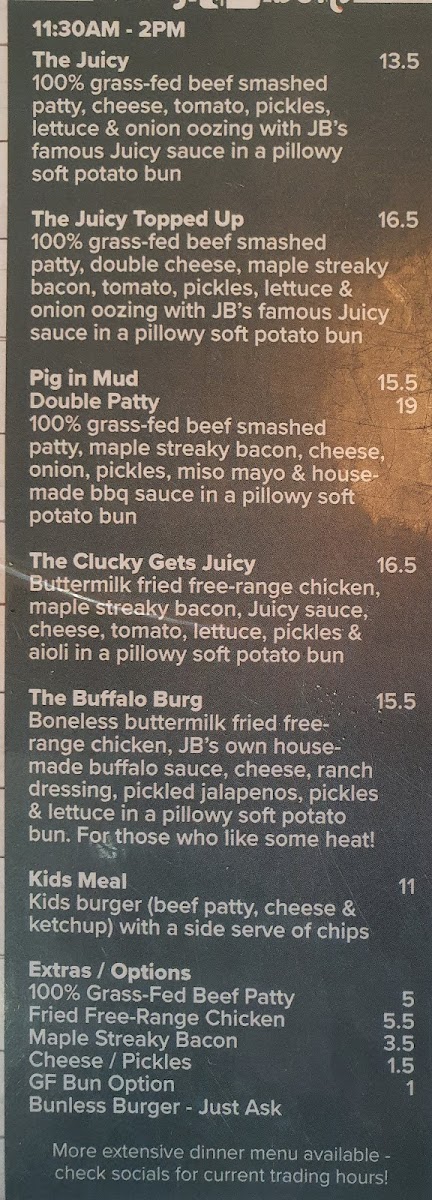 Juicy Buns Burgers Photo Menu 9