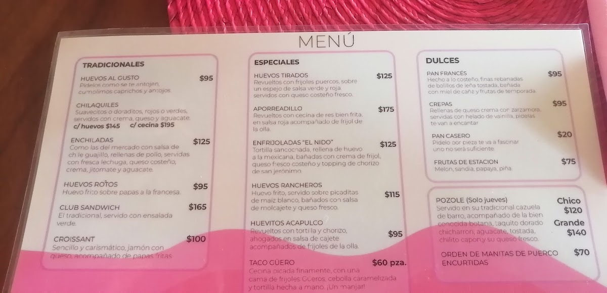 El Nido Restaurante Acapulco Photo Menu 4