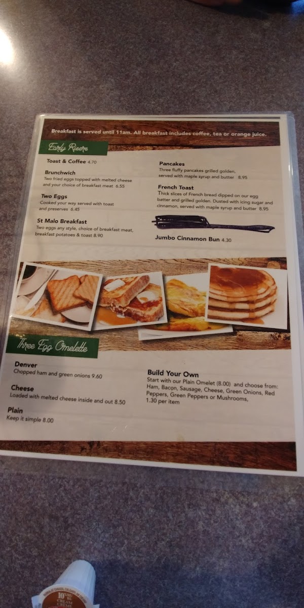 St. Malo Motor Bar & Grill Photo Menu 1