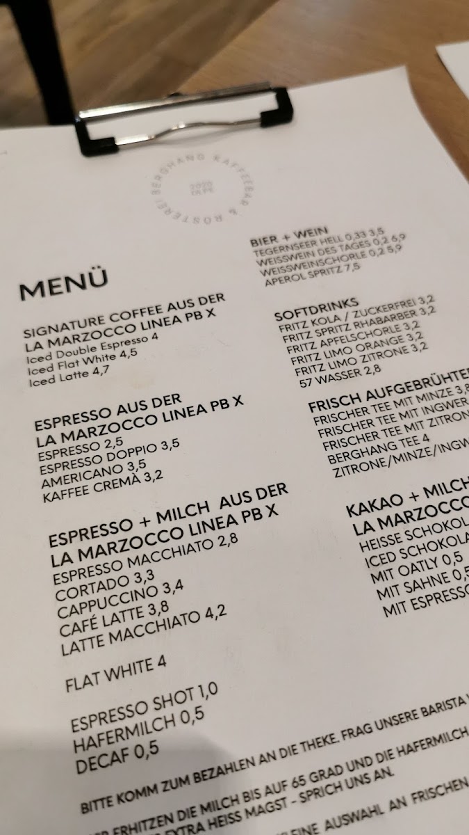 Berghang Kaffee Photo Menu 2
