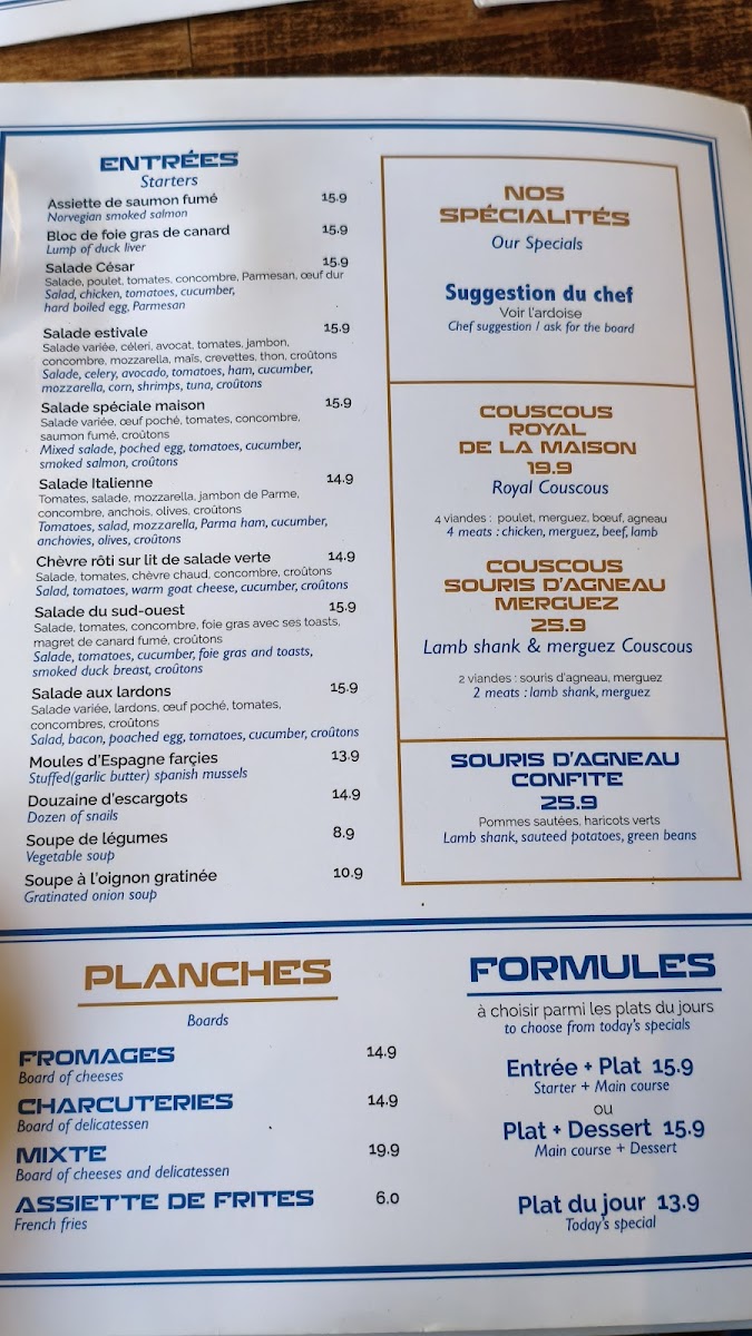 Brasserie Pizzeria d'azur Photo Menu 1