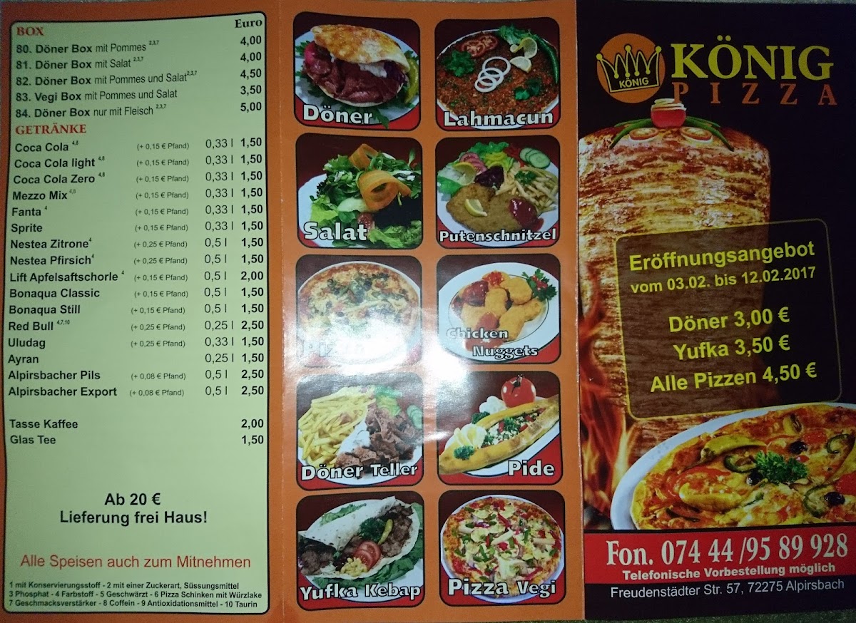 König Pizza & Kebab Photo Menu 1