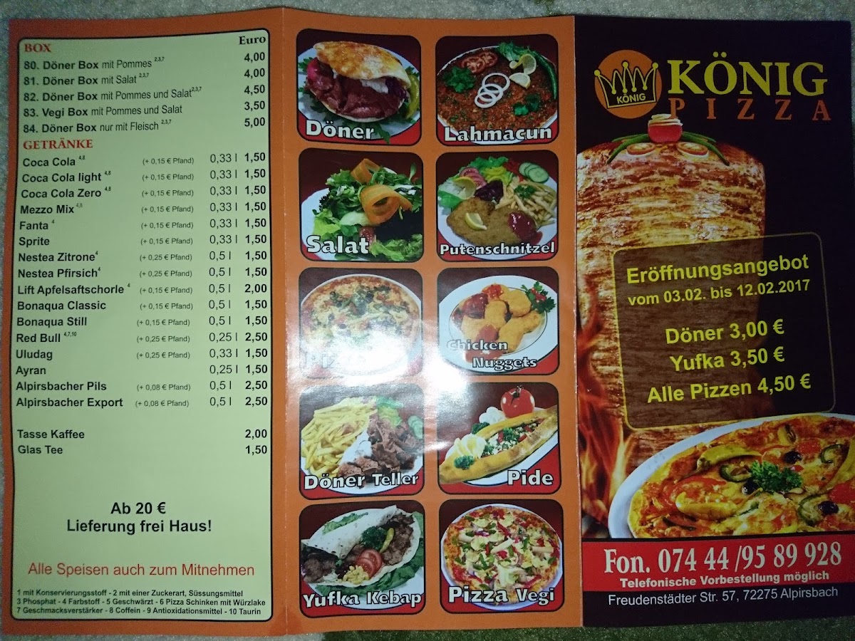 König Pizza & Kebab Photo Menu 2