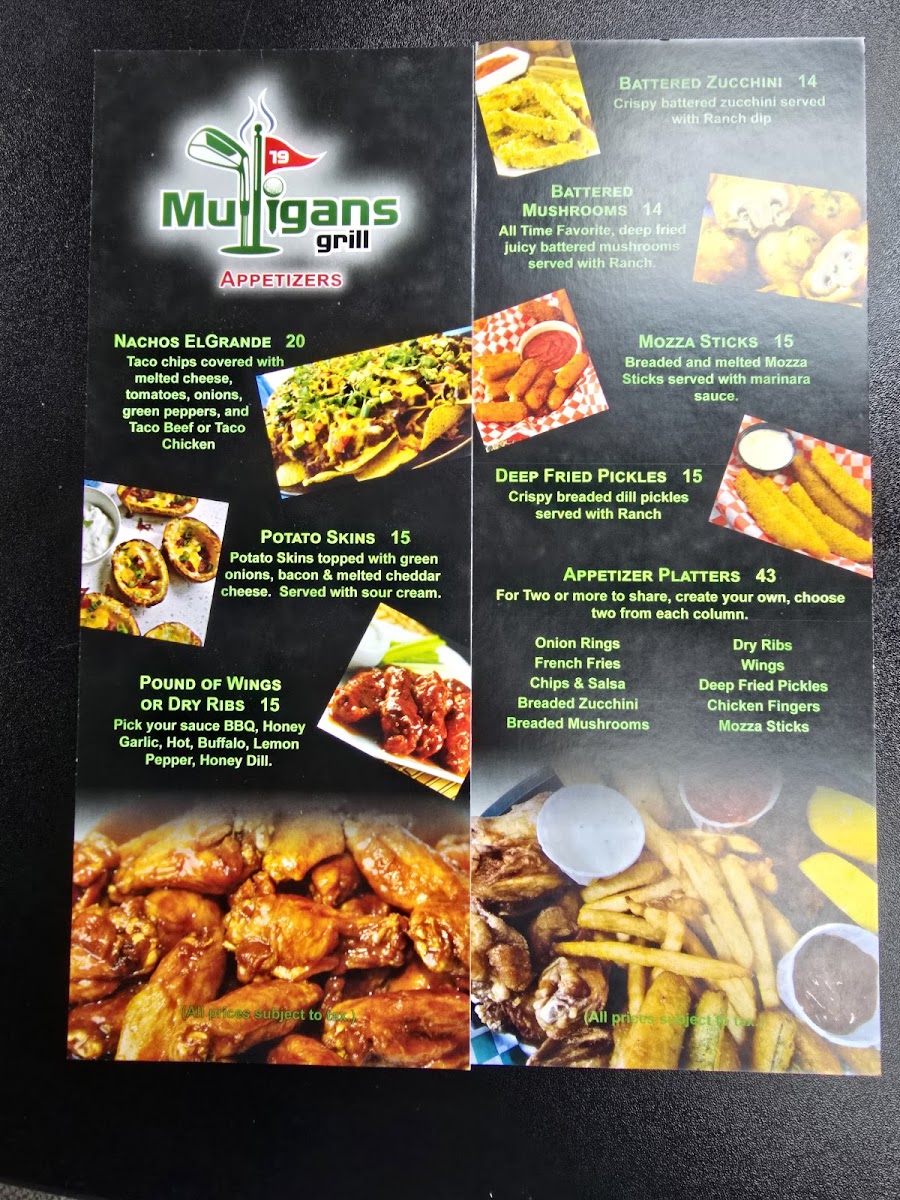 Mulligans Grill Photo Menu 7