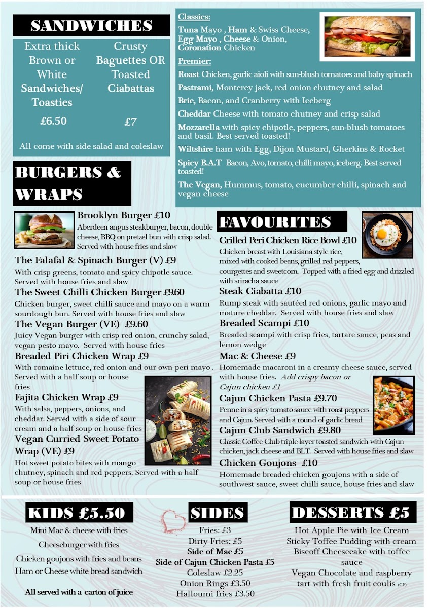 Coffee Club Scotland Photo Menu 2