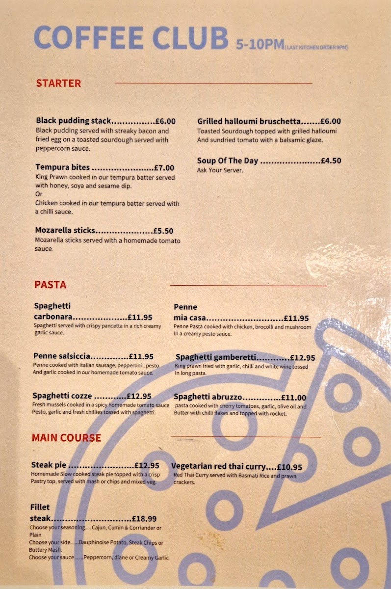 Coffee Club Scotland Photo Menu 3