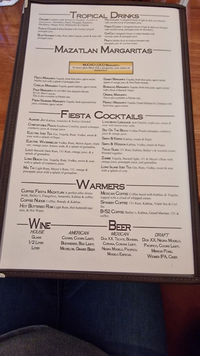 Mazatlan Mexican Restaurant | Redmond Photo Menu 1