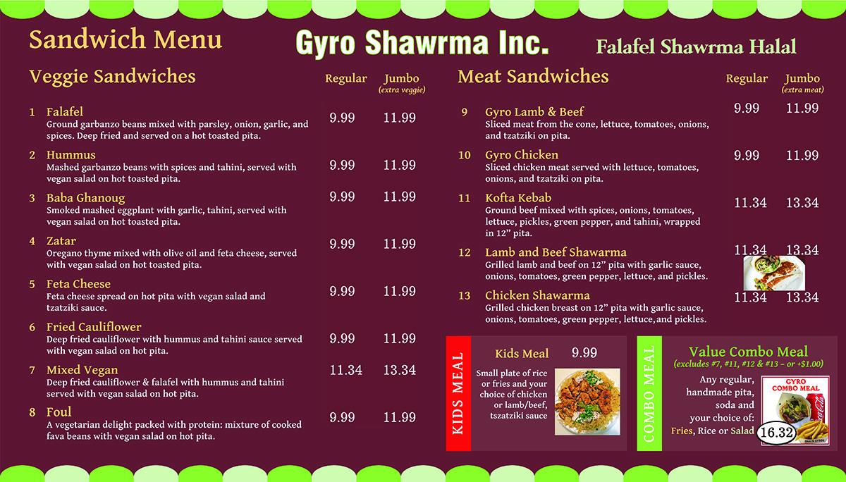 Gyro Shawrma Inc Photo Menu 2