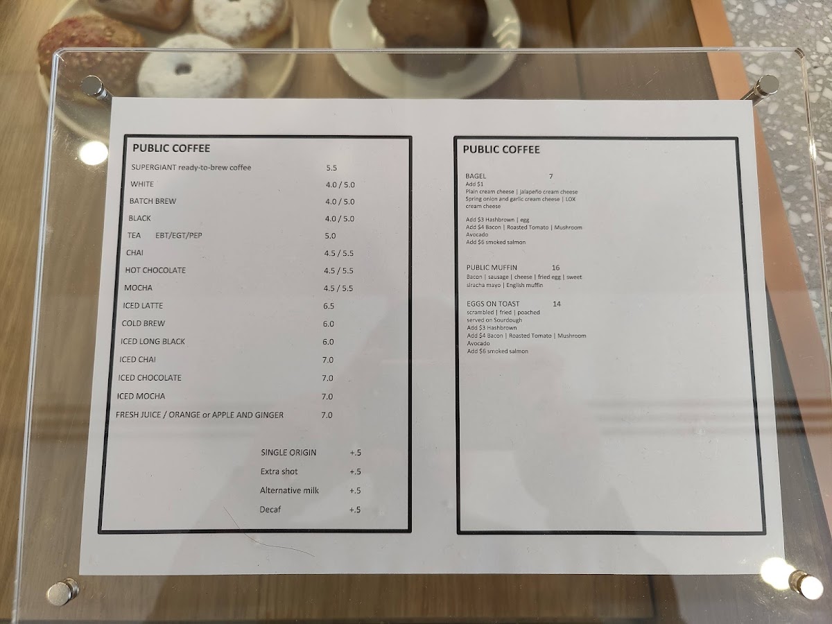 Public Coffee Photo Menu 4