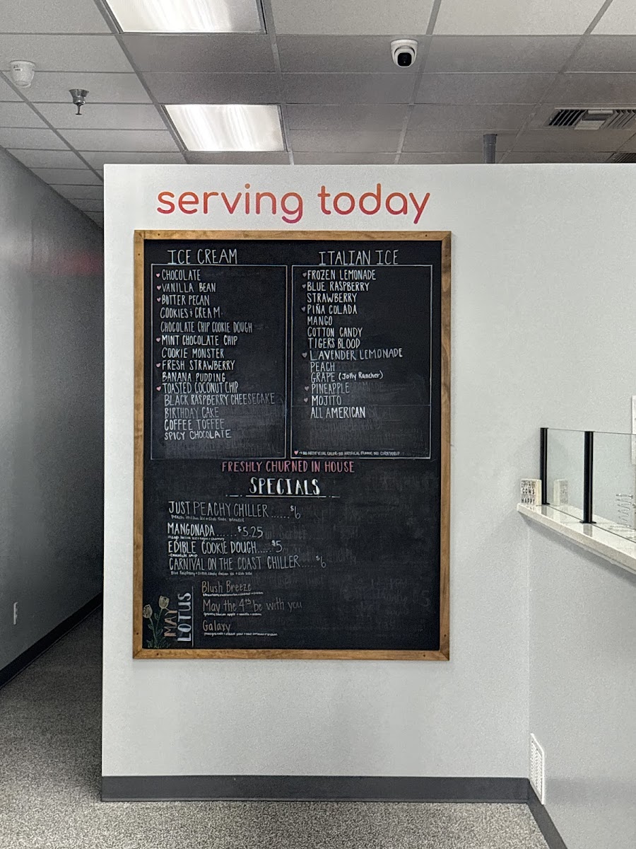 Coastal Chill Creamery Photo Menu 4