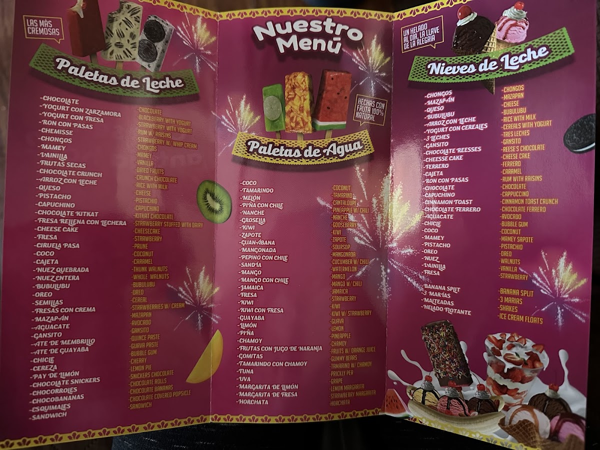 La Michoacana Plus Kerman Photo Menu 2
