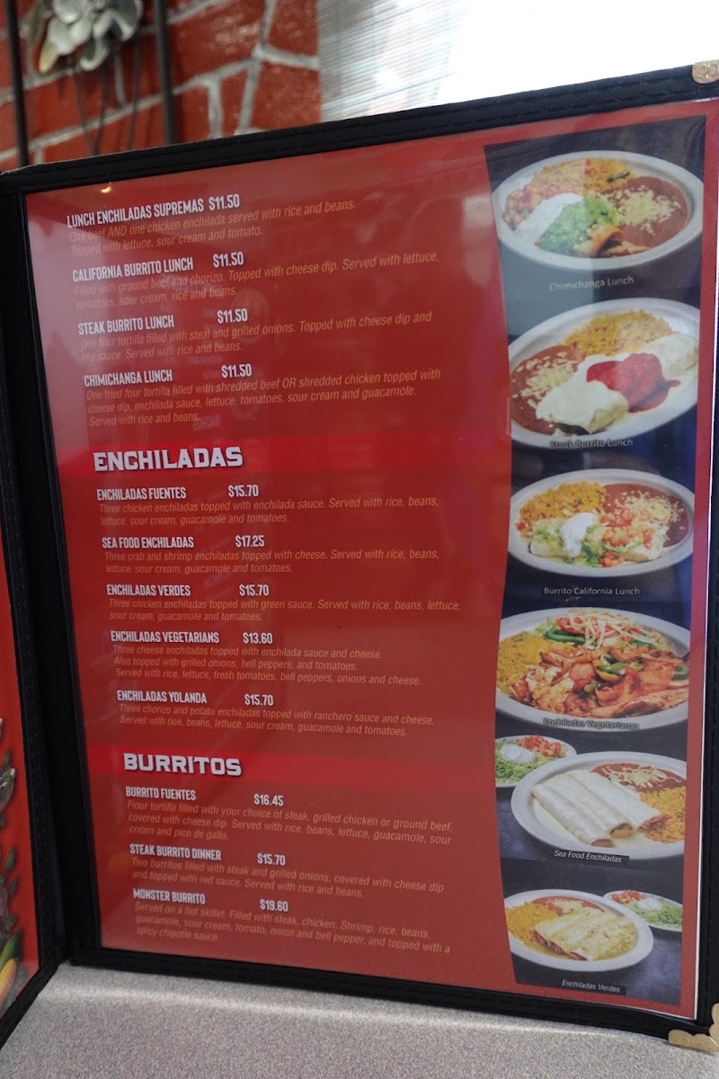 La Fuente Mexican Restaurant Photo Menu 2