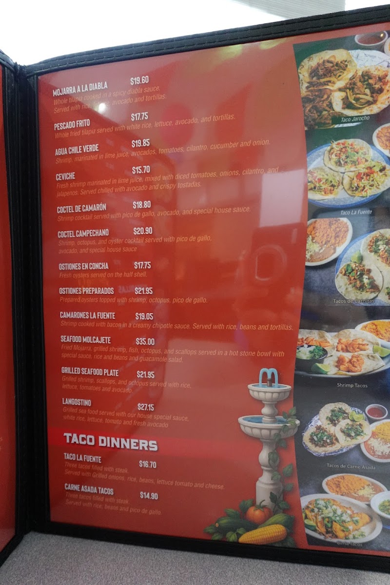 La Fuente Mexican Restaurant Photo Menu 3