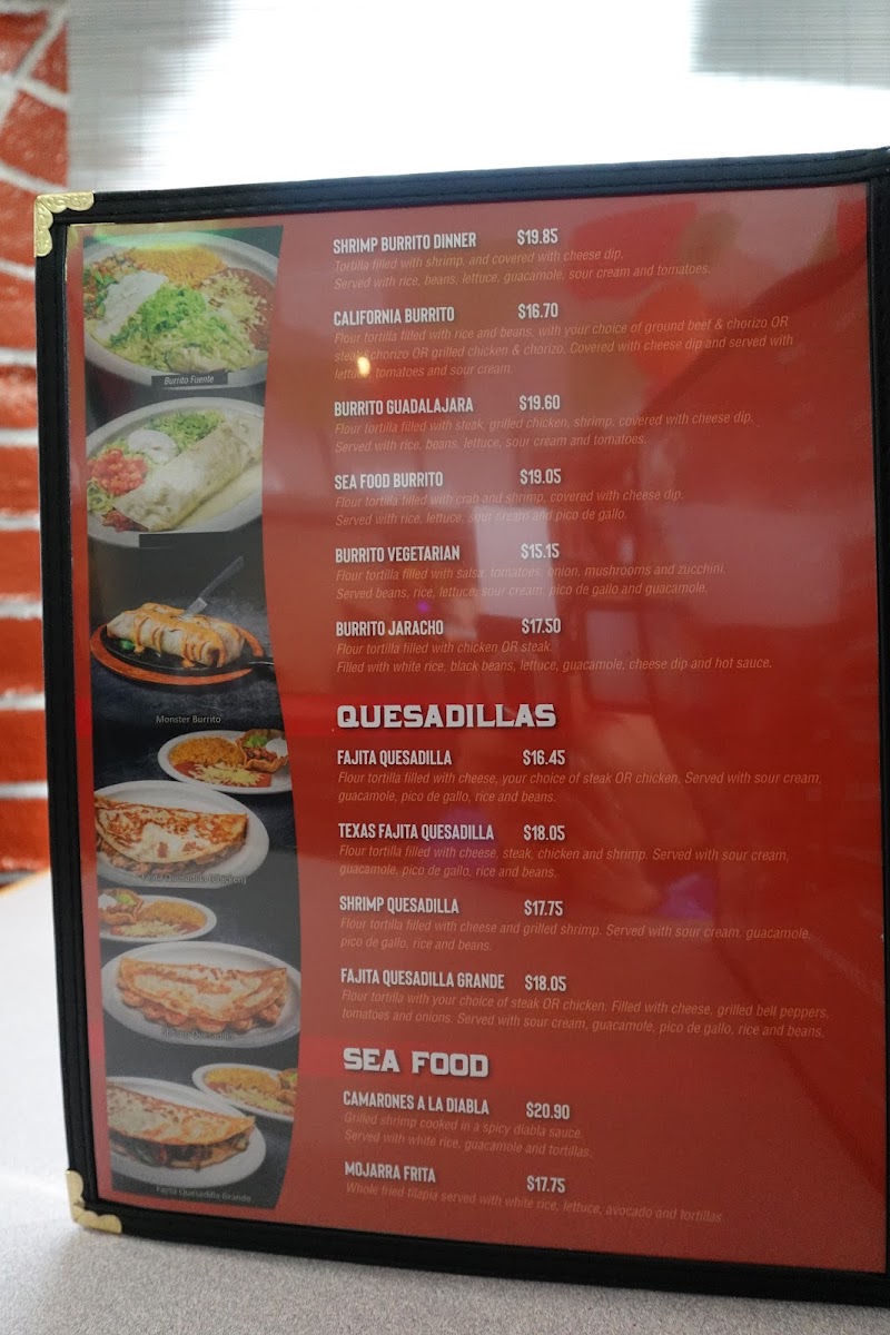 La Fuente Mexican Restaurant Photo Menu 4