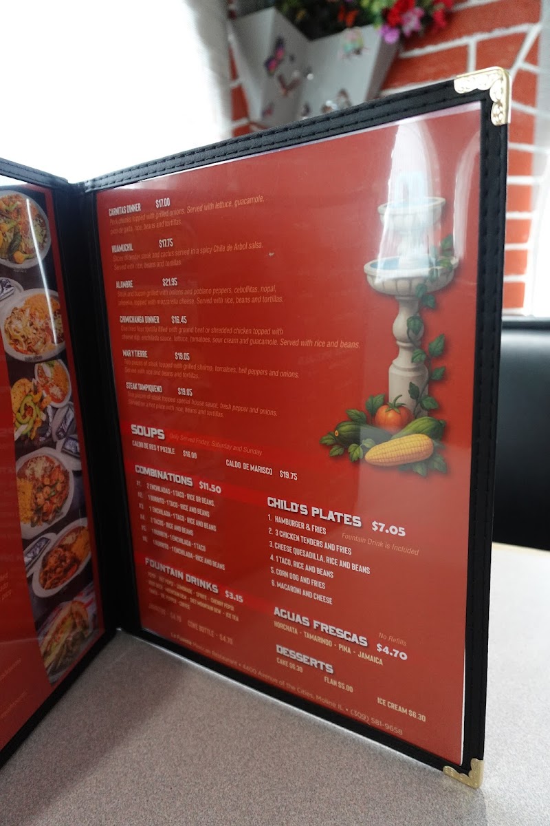 La Fuente Mexican Restaurant Photo Menu 6