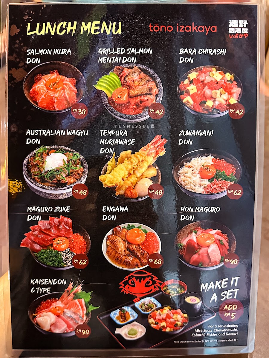 Tono Izakaya Publika Photo Menu 2