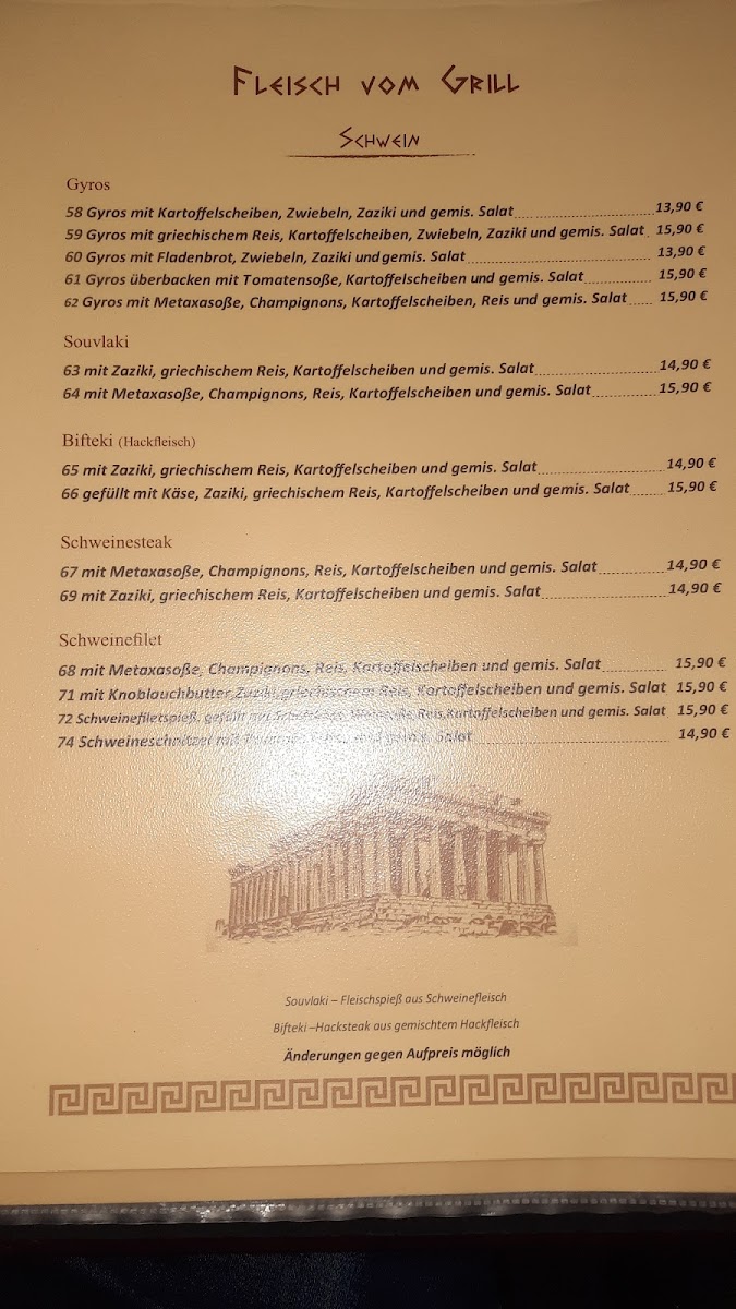Restaurant Olympia Senden Photo Menu 1