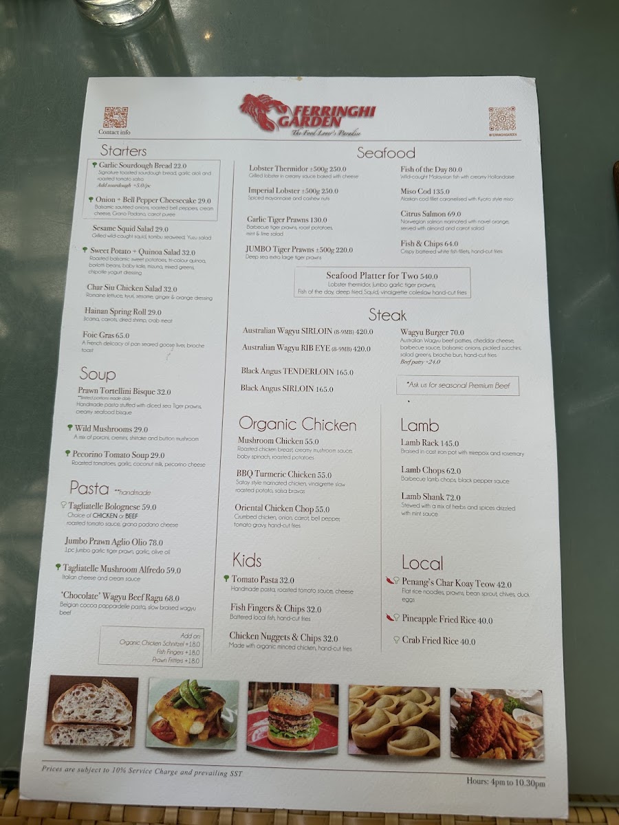 Ferringhi Garden Restaurant Photo Menu 2