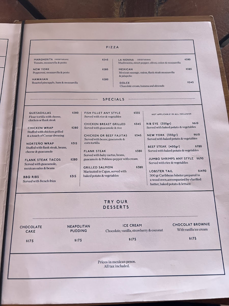 Deck Bar Photo Menu 1