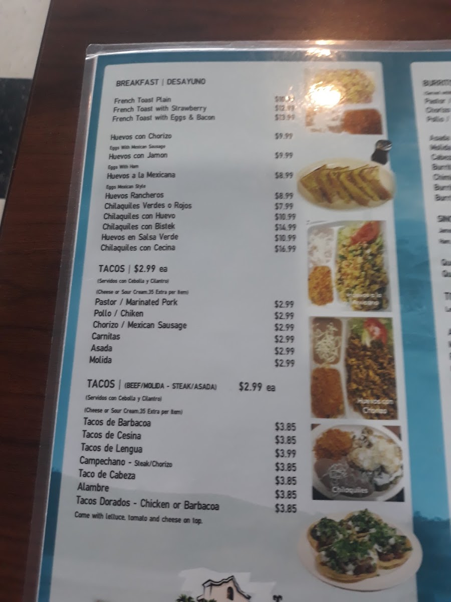 Mi Rancho Restaurant Photo Menu 4